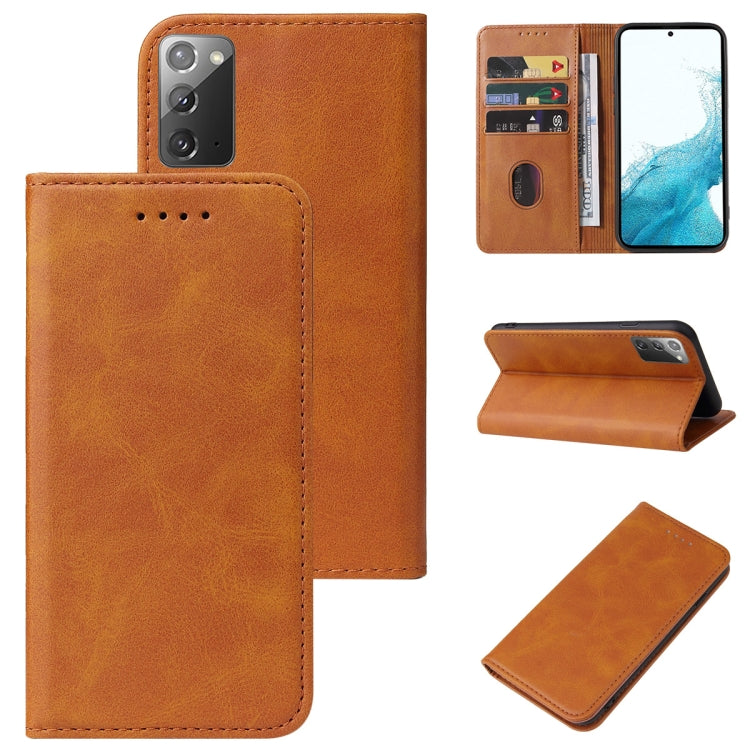 For Samsung Galaxy A03s Calf Texture Magnetic Flip Leather Phone Case