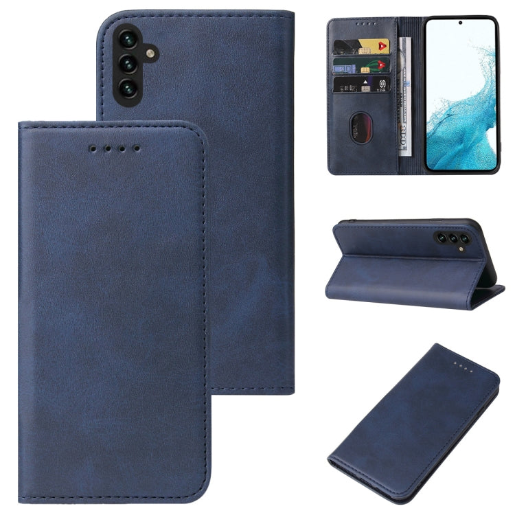 For Samsung Galaxy A13 5G Calf Texture Magnetic Flip Leather Phone Case