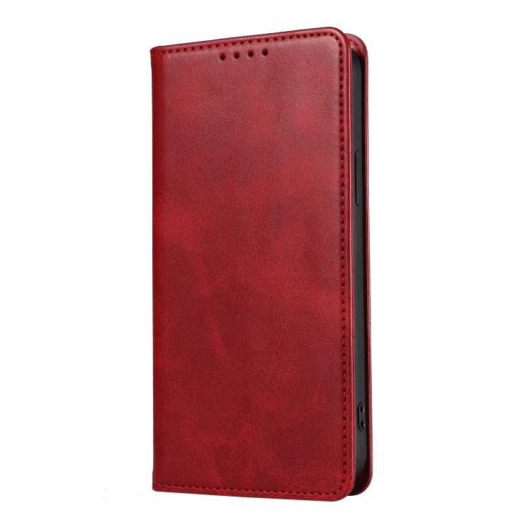 For Samsung Galaxy S22 5G Calf Texture Magnetic Flip Leather Phone Case