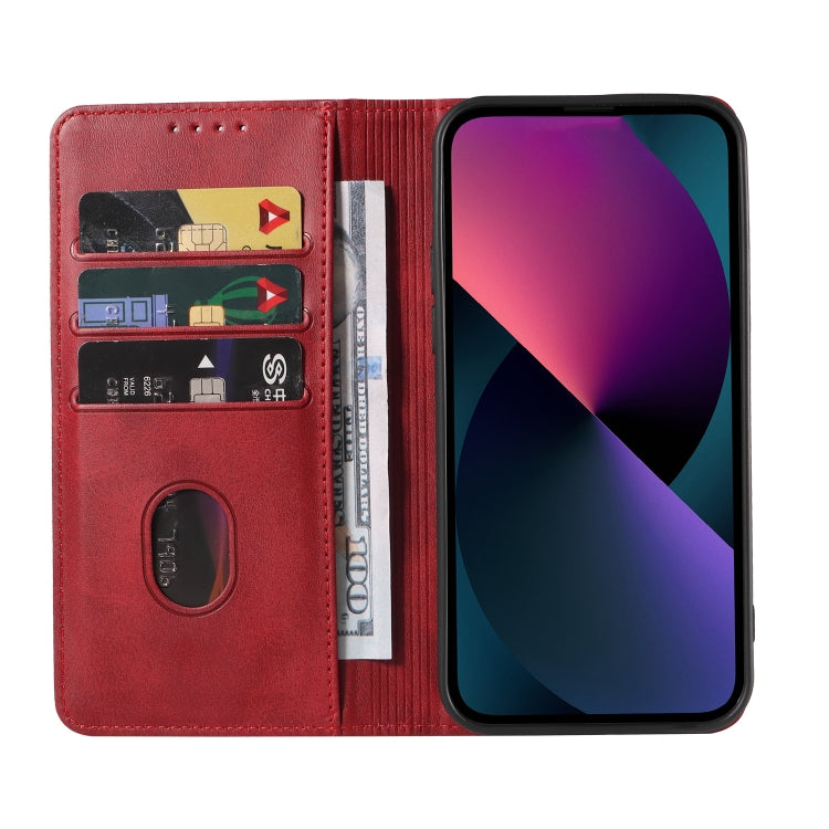 For Samsung Galaxy S22 5G Calf Texture Magnetic Flip Leather Phone Case