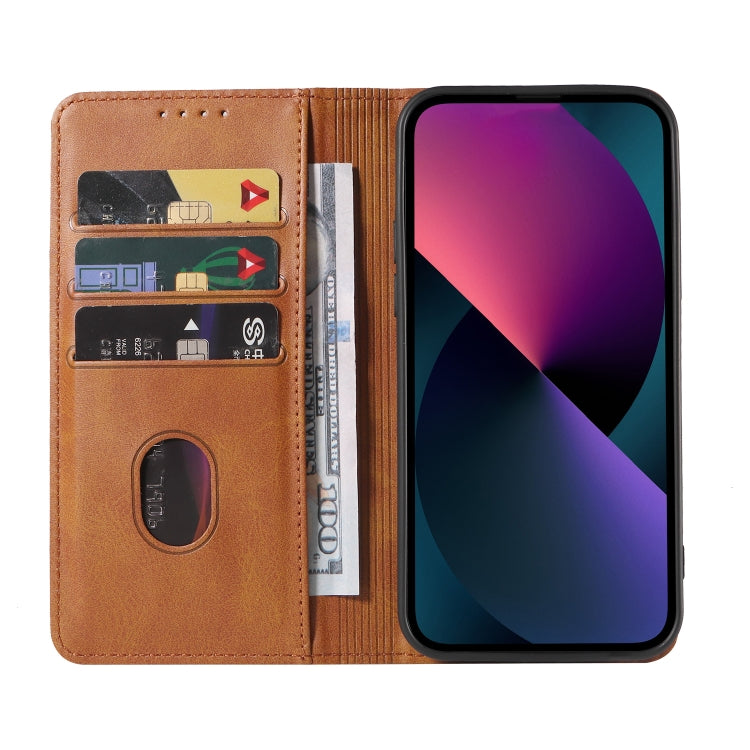 For Samsung Galaxy S22+ 5G Calf Texture Magnetic Flip Leather Phone Case