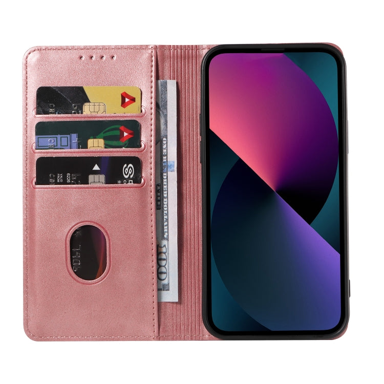 For Samsung Galaxy S22+ 5G Calf Texture Magnetic Flip Leather Phone Case