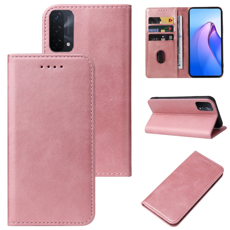 For OPPO A93 5G Calf Texture Magnetic Flip Leather Phone Case