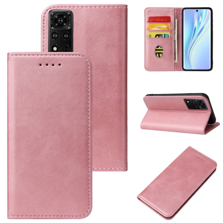 For Honor V40 5G Calf Texture Magnetic Flip Leather Phone Case