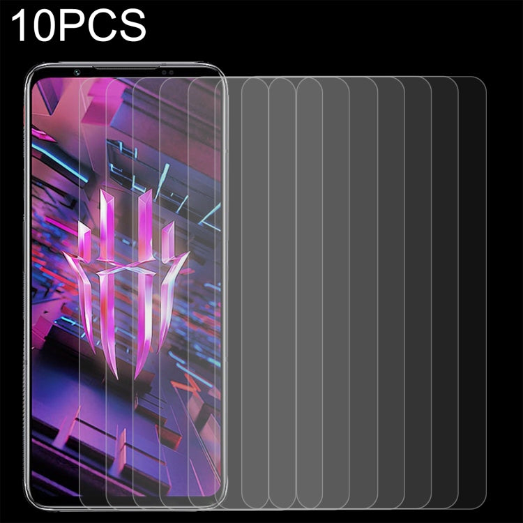 For ZTE Nubia Red Magic 7S 10 PCS 0.26mm 9H 2.5D Tempered Glass Film