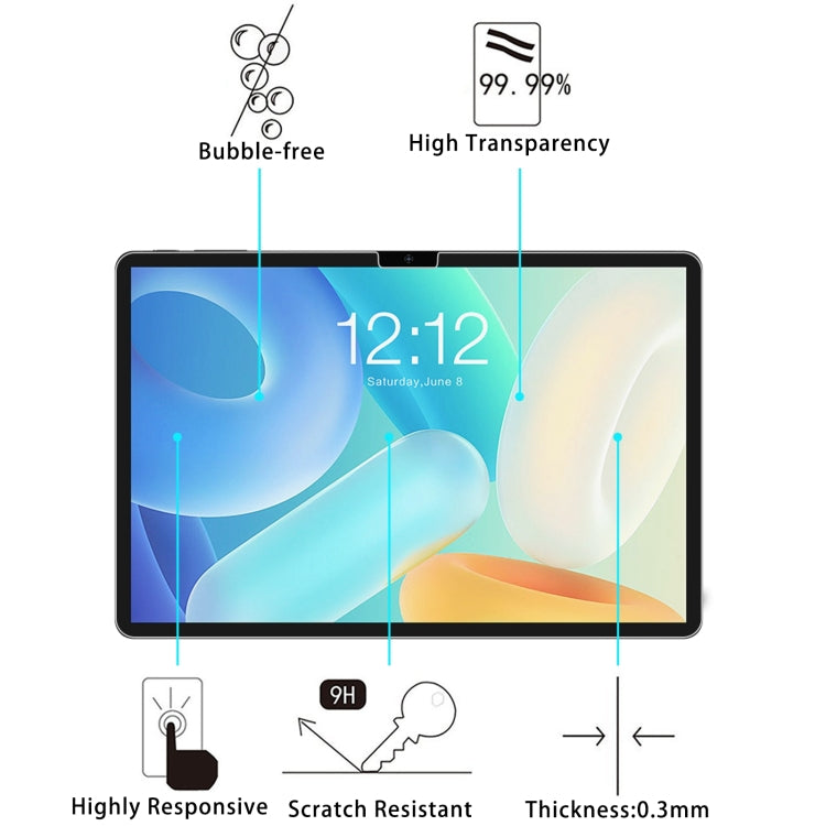 25 PCS 9H 0.3mm Explosion-proof Tempered Glass Film For Teclast M40 Air