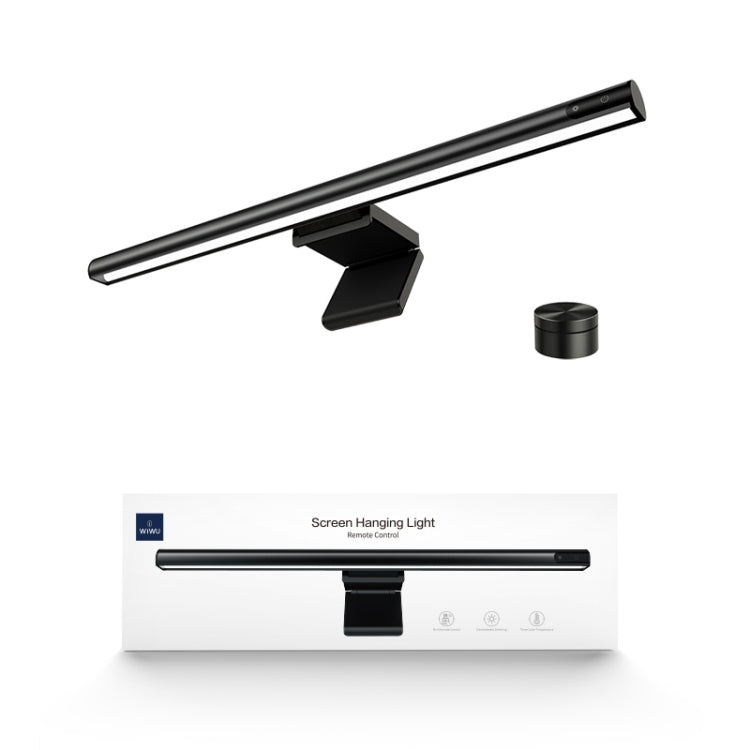 WiWU L1 Laptop Computer Monitor Screen Hanging Light Support Remote Control(Black)