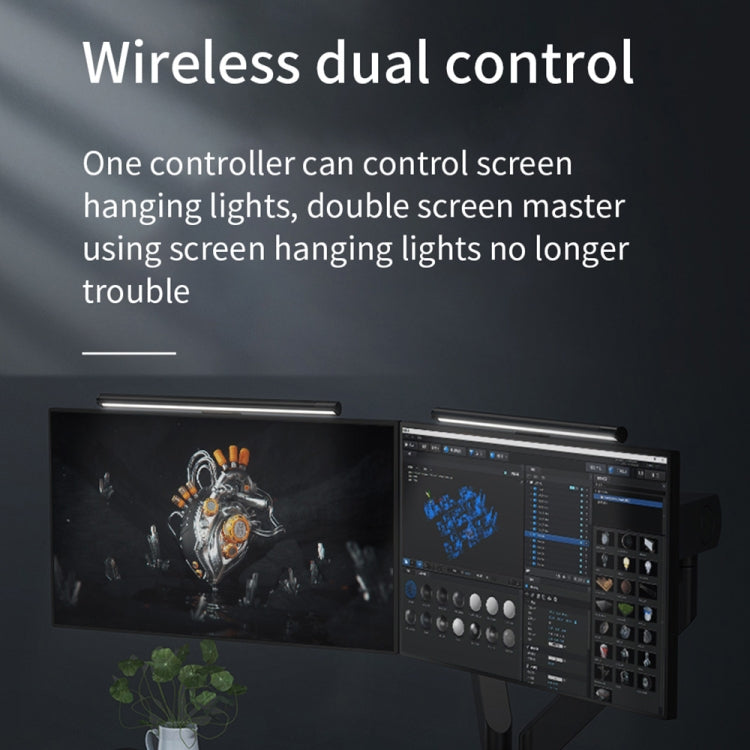 WiWU L1 Laptop Computer Monitor Screen Hanging Light Support Remote Control(Black)
