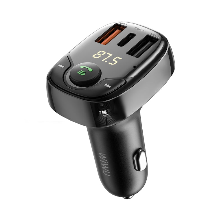 WIWU PC600 Bluetooth 5.0 Wireless Transmitter Car Charger(Black)