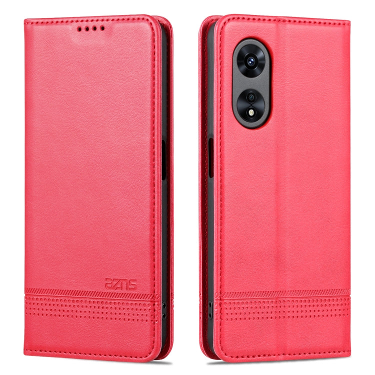 For OPPO A97 5G AZNS Magnetic Calf Texture Leather Phone Case