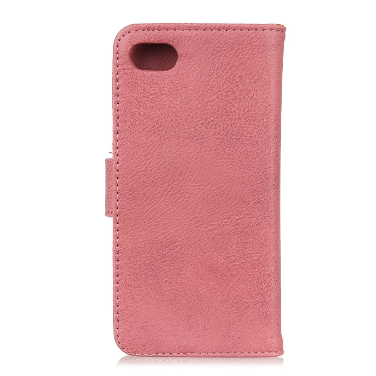 For iPhone SE 2022 / SE 2020 KHAZNEH Cowhide Texture PU + TPU Left and Right Open Leather Case with Bracket & Line Card and Wallet