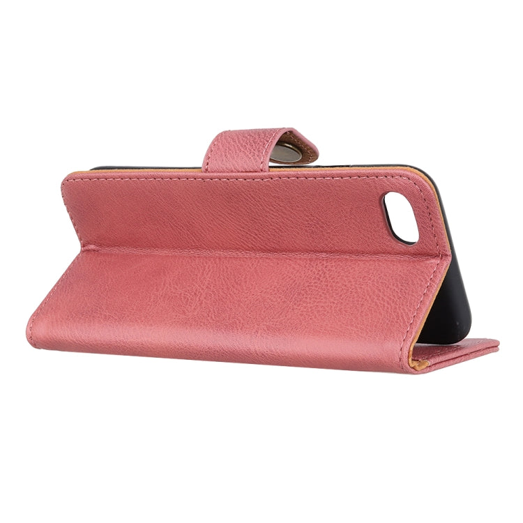 For iPhone SE 2022 / SE 2020 KHAZNEH Cowhide Texture PU + TPU Left and Right Open Leather Case with Bracket & Line Card and Wallet