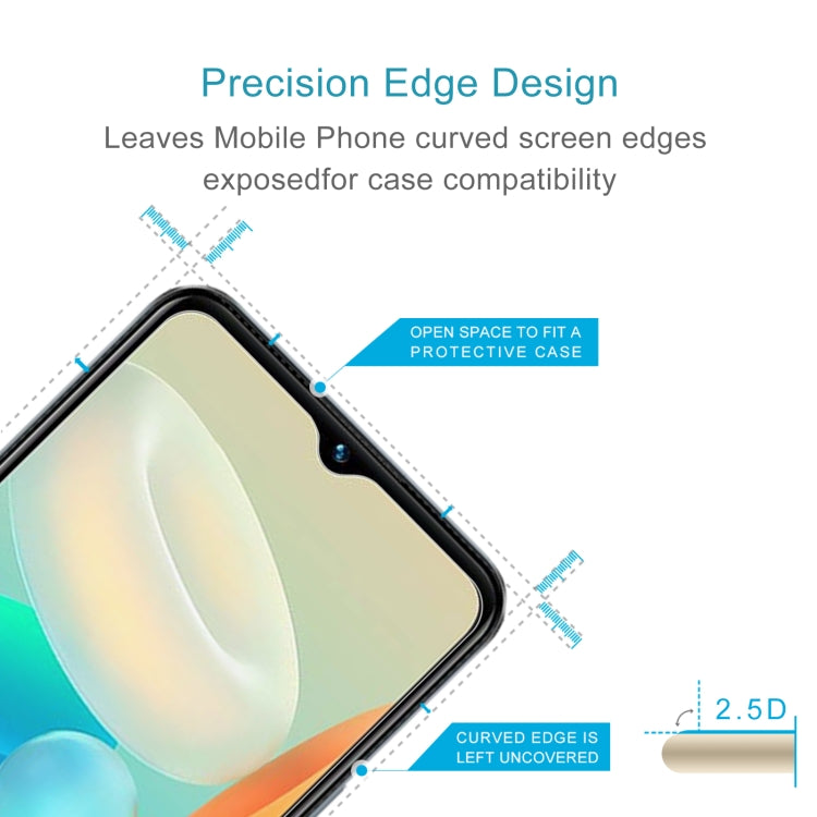 10 PCS 0.26mm 9H 2.5D Tempered Glass Film For vivo Y02s