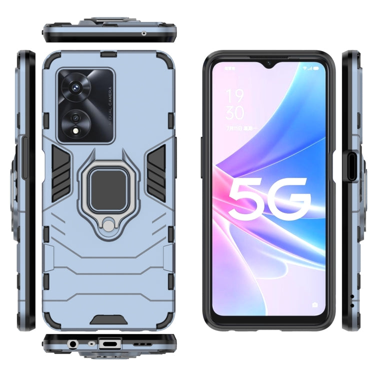 For OPPO A97 5G PC + TPU Shockproof Protective Phone Case with Magnetic Ring Holder