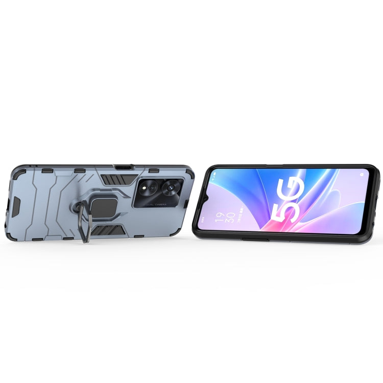 For OPPO A97 5G PC + TPU Shockproof Protective Phone Case with Magnetic Ring Holder