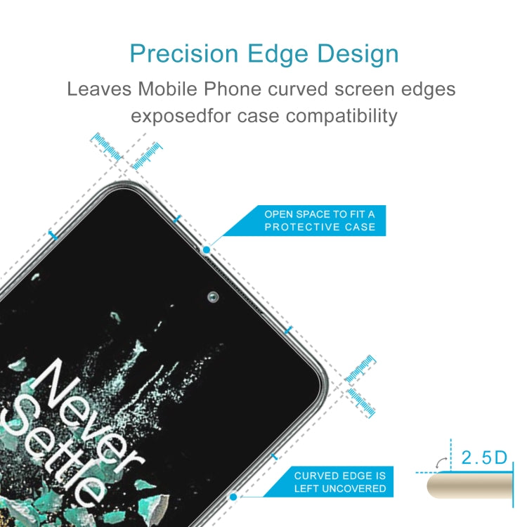 50 PCS 0.26mm 9H 2.5D Tempered Glass Film For OnePlus Ace Pro