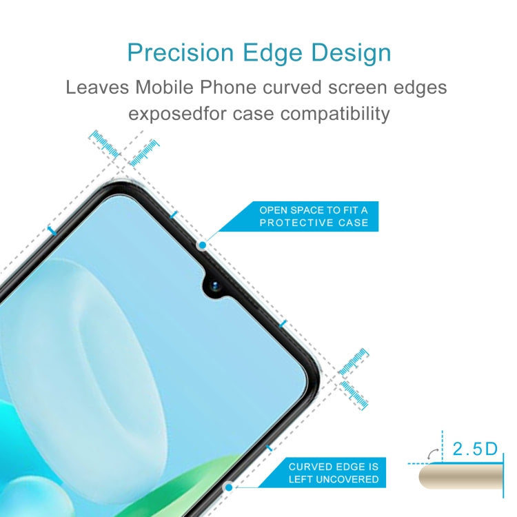 50 PCS 0.26mm 9H 2.5D Tempered Glass Film For vivo Y55