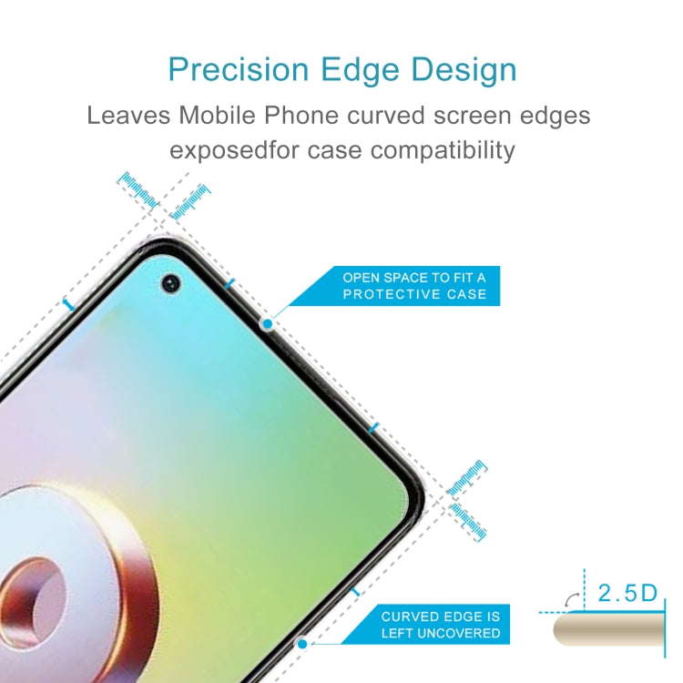 50 PCS 0.26mm 9H 2.5D Tempered Glass Film For OPPO Reno8 4G/Reno8 Z