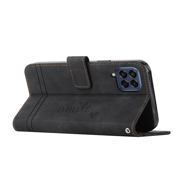 For Samsung Galaxy M53 Retro Skin Feel Horizontal Flip Leather Phone Case