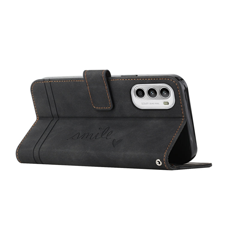 For Motorola Moto G52 Retro Skin Feel Horizontal Flip Leather Phone Case
