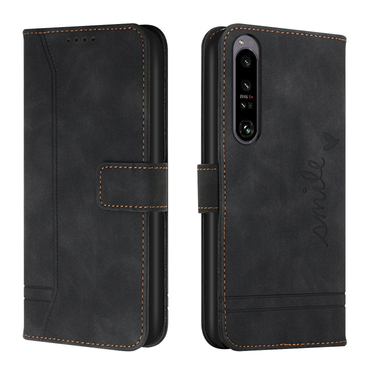 For Sony Xperia 1 IV Retro Skin Feel Horizontal Flip Leather Phone Case