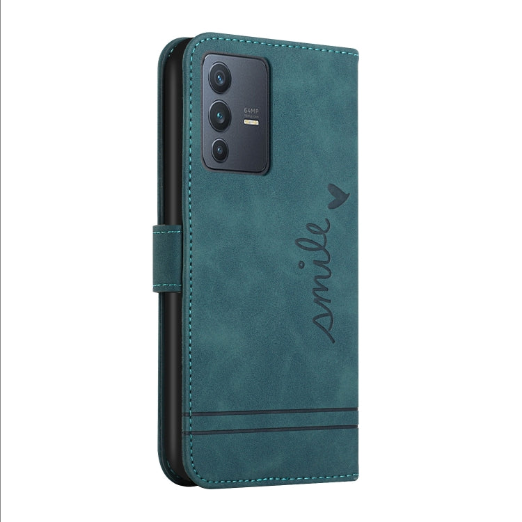 For vivo V23 5G Retro Skin Feel Horizontal Flip Leather Phone Case