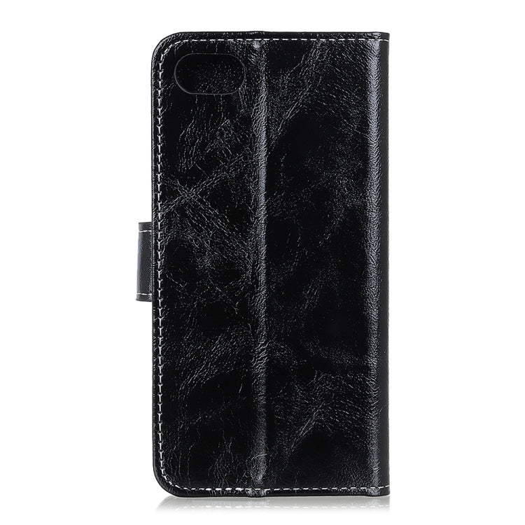 For iPhone SE 2022 / SE 2020 Vintage Crazy Horse PU + + Left and Right Leather Case with Photo Frame & Bracket & Front and Back Buckle