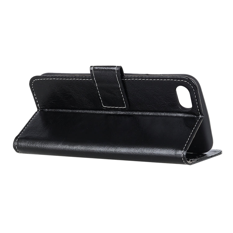 For iPhone SE 2022 / SE 2020 Vintage Crazy Horse PU + + Left and Right Leather Case with Photo Frame & Bracket & Front and Back Buckle