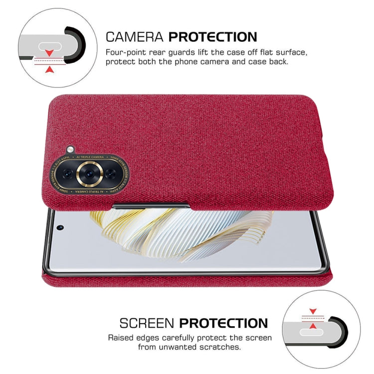For Huawei nova 10 Cloth Coated Hard Plastic Phone Case