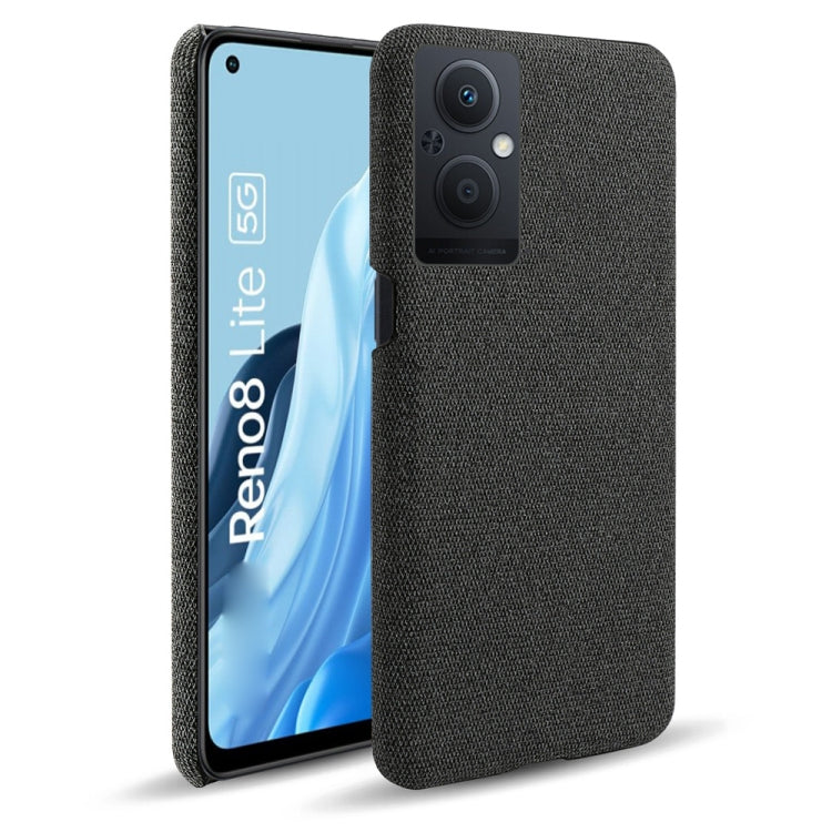 For OPPO Reno8 Lite Cloth Coated Hard Plastic Phone Case