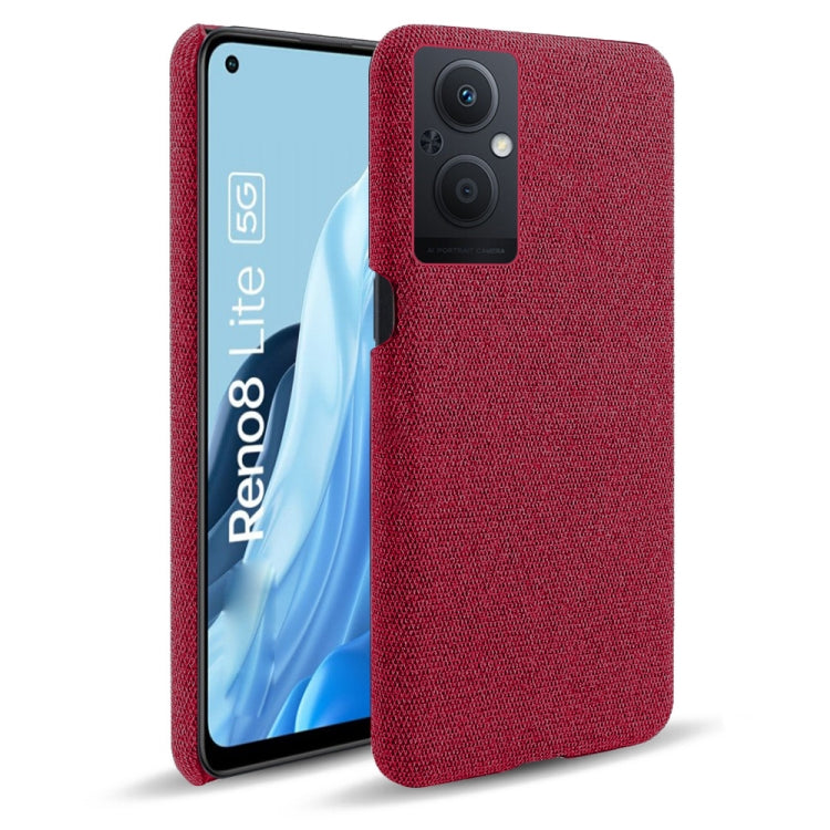 For OPPO Reno8 Lite Cloth Coated Hard Plastic Phone Case
