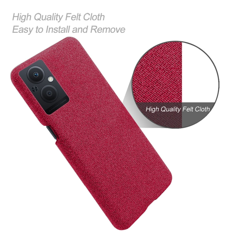 For OPPO Reno8 Lite Cloth Coated Hard Plastic Phone Case