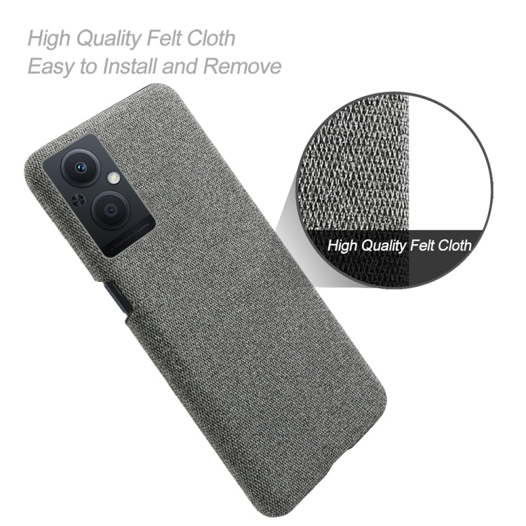 For OPPO Reno8 Lite Cloth Coated Hard Plastic Phone Case