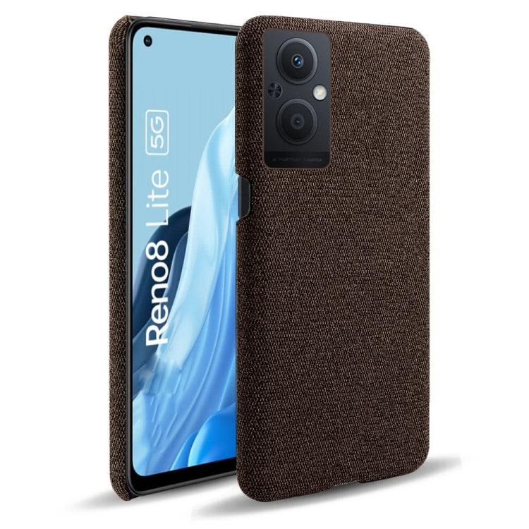 For OPPO Reno8 Lite Cloth Coated Hard Plastic Phone Case