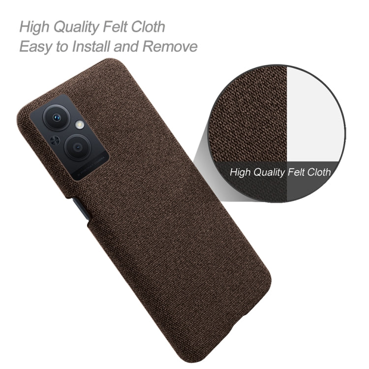 For OPPO Reno8 Lite Cloth Coated Hard Plastic Phone Case