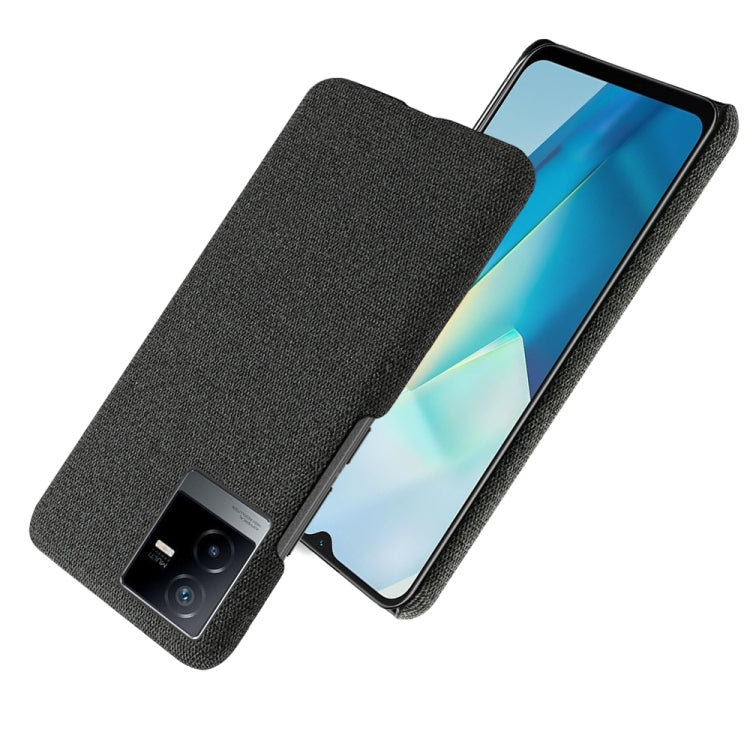 For vivo T2x Cloth Coated Hard Plastic Phone Case