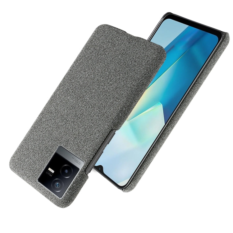 For vivo T2x Cloth Coated Hard Plastic Phone Case