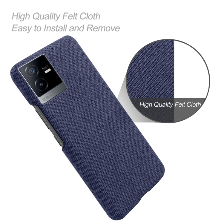 For vivo T2x Cloth Coated Hard Plastic Phone Case