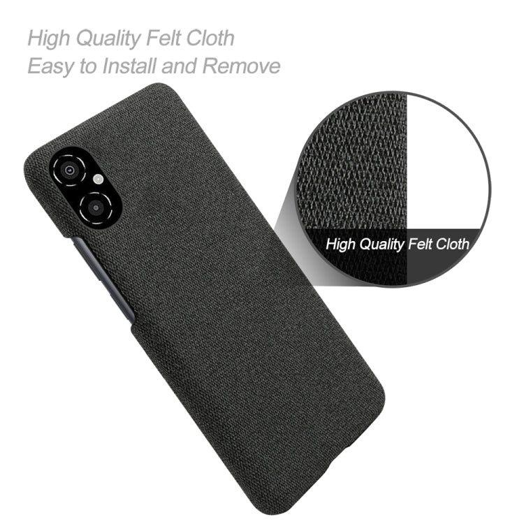 For Xiaomi Poco M4 5G Cloth Coated Hard Plastic Phone Case