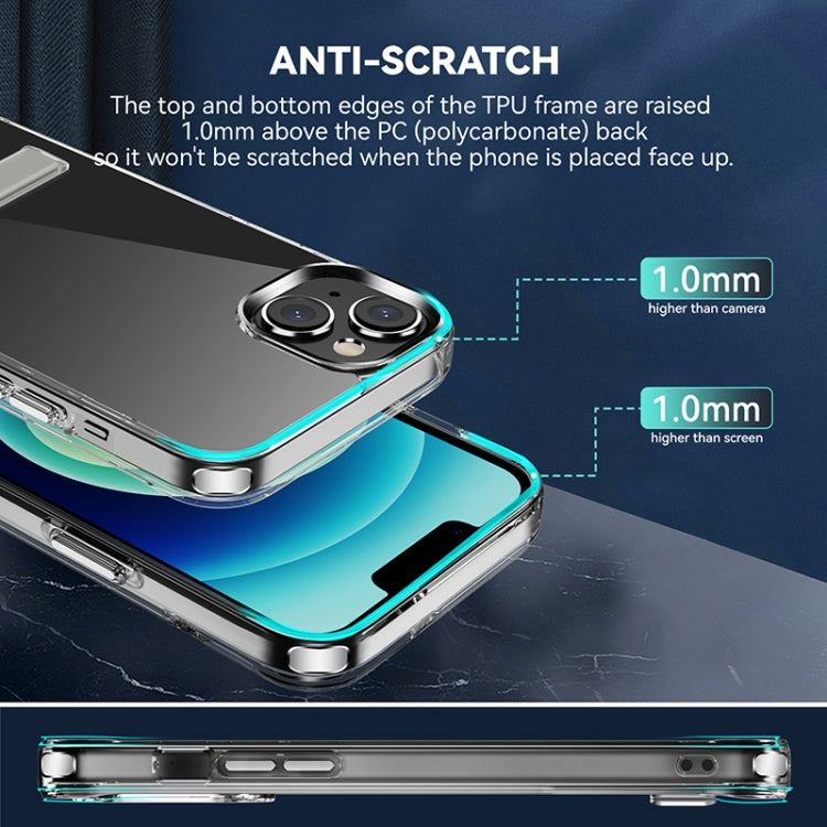 For iPhone 13 mini Four Corner Airbag Shockproof Holder Phone Case (Transparent)