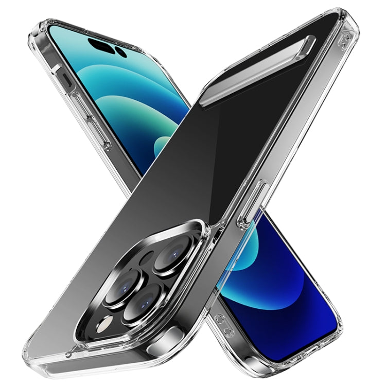 For iPhone 13 Pro Max Four Corner Airbag Shockproof Holder Phone Case (Transparent)