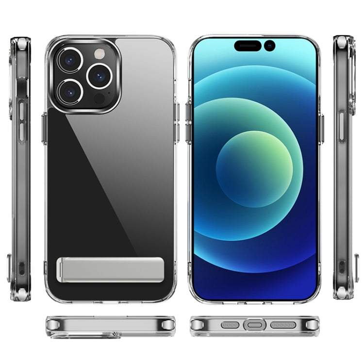 For iPhone 13 Pro Max Four Corner Airbag Shockproof Holder Phone Case (Transparent)