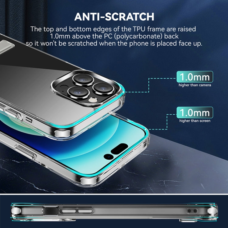 For iPhone 13 Pro Max Four Corner Airbag Shockproof Holder Phone Case (Transparent)