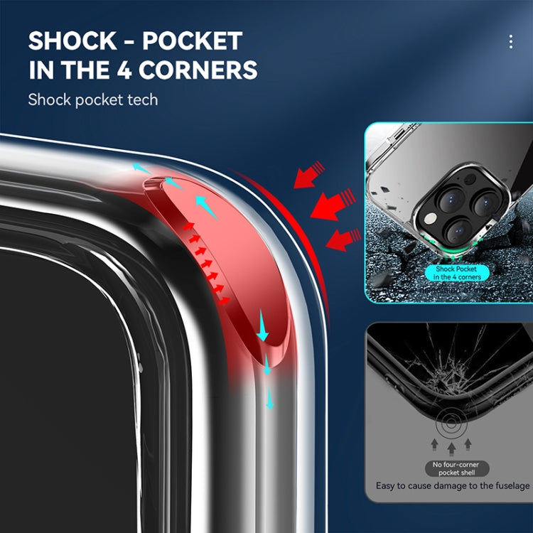For iPhone 13 Pro Max Four Corner Airbag Shockproof Holder Phone Case (Transparent)