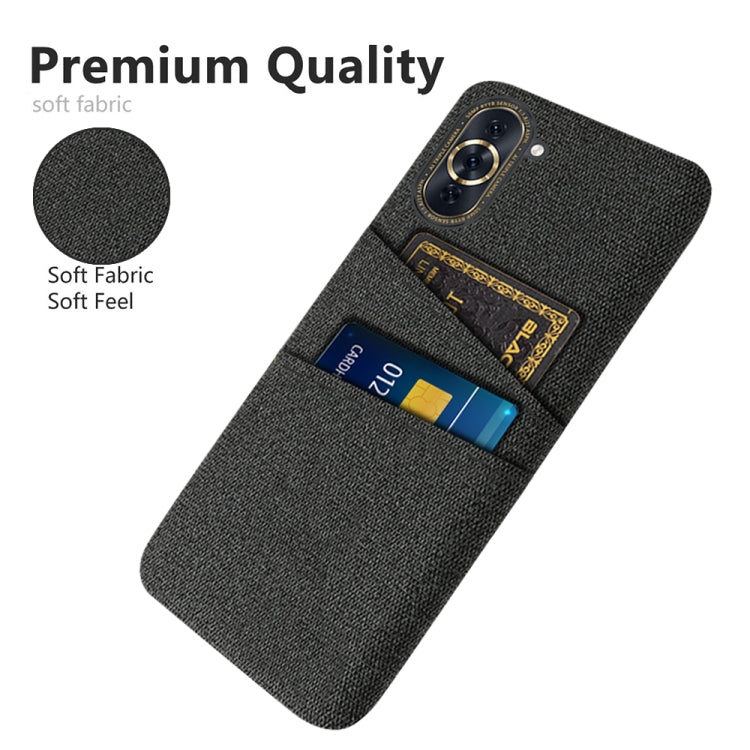 For Huawei nova 10 Pro Cloth Coated Hard Plastic Card Slots Phone Case