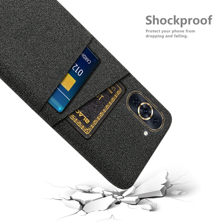 For Huawei nova 10 Pro Cloth Coated Hard Plastic Card Slots Phone Case