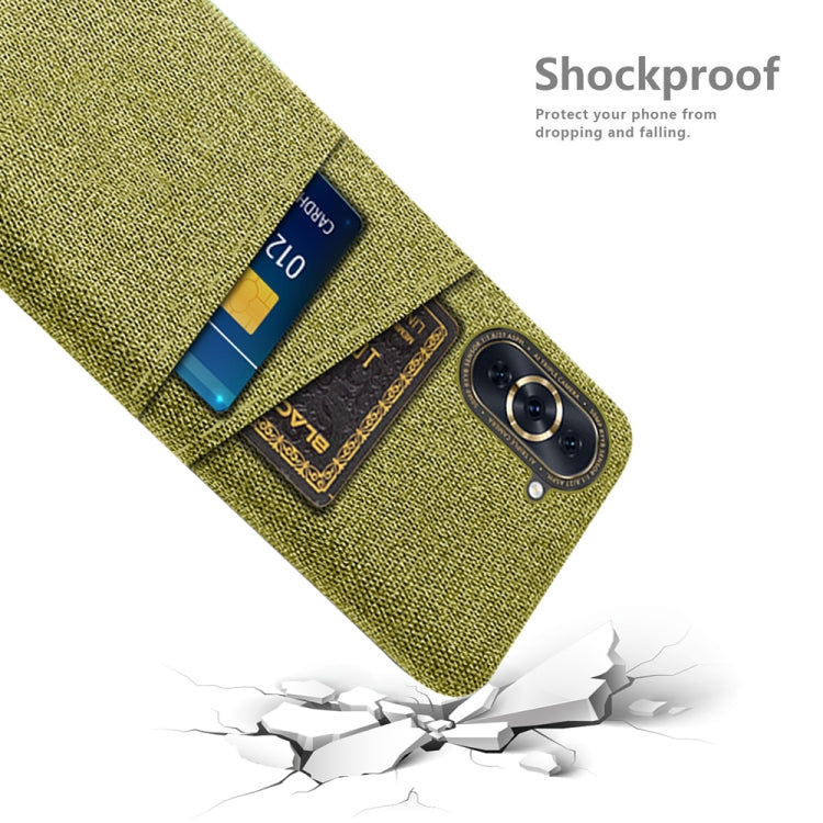 For Huawei nova 10 Pro Cloth Coated Hard Plastic Card Slots Phone Case