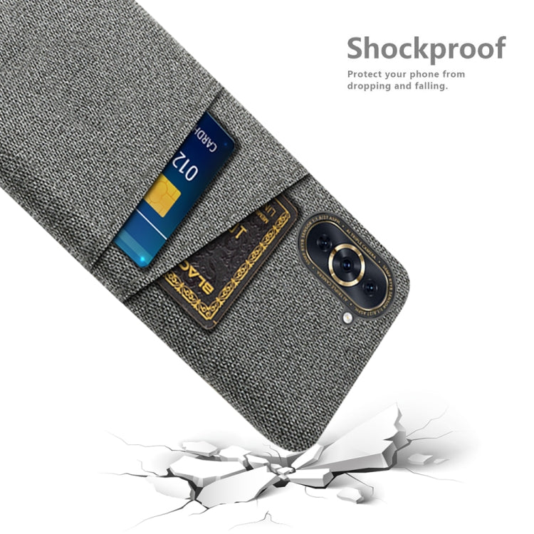 For Huawei nova 10 Pro Cloth Coated Hard Plastic Card Slots Phone Case