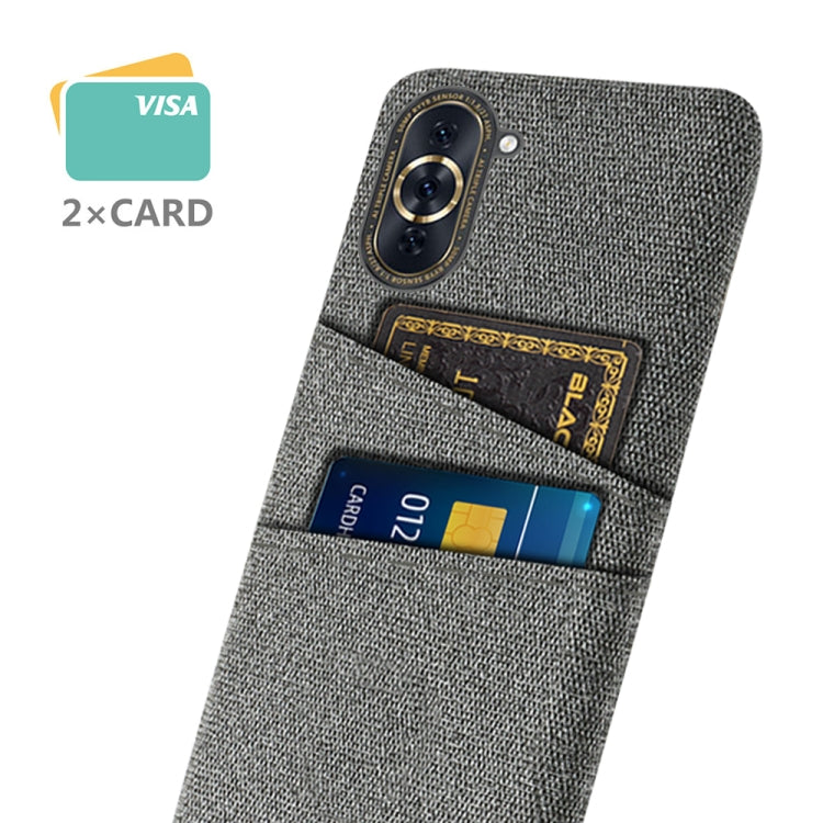 For Huawei nova 10 Pro Cloth Coated Hard Plastic Card Slots Phone Case