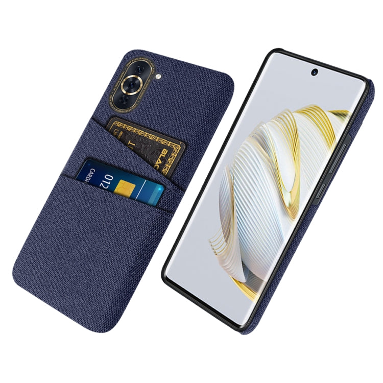 For Huawei nova 10 Pro Cloth Coated Hard Plastic Card Slots Phone Case
